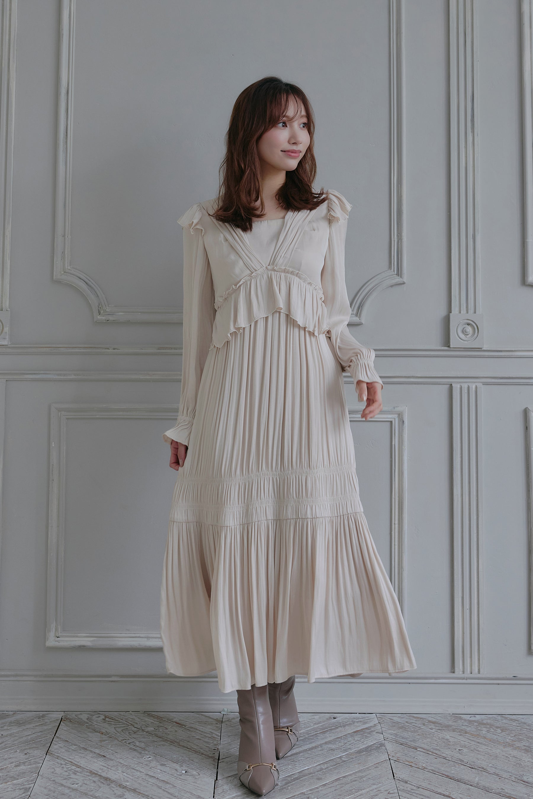 Marion Fluid Gathered Dress