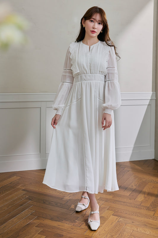 Evina Lace Flared Dress