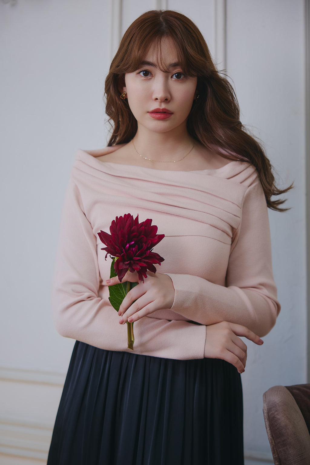 新品Her lip to Aveline Gathered Knit Top Aveline Gathered Knit Top