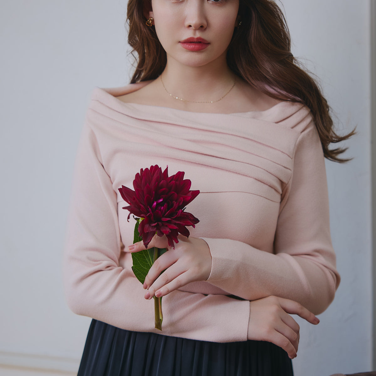 トップス Aveline Gathered Knit Top herlipto Aveline Gathered Knit Top