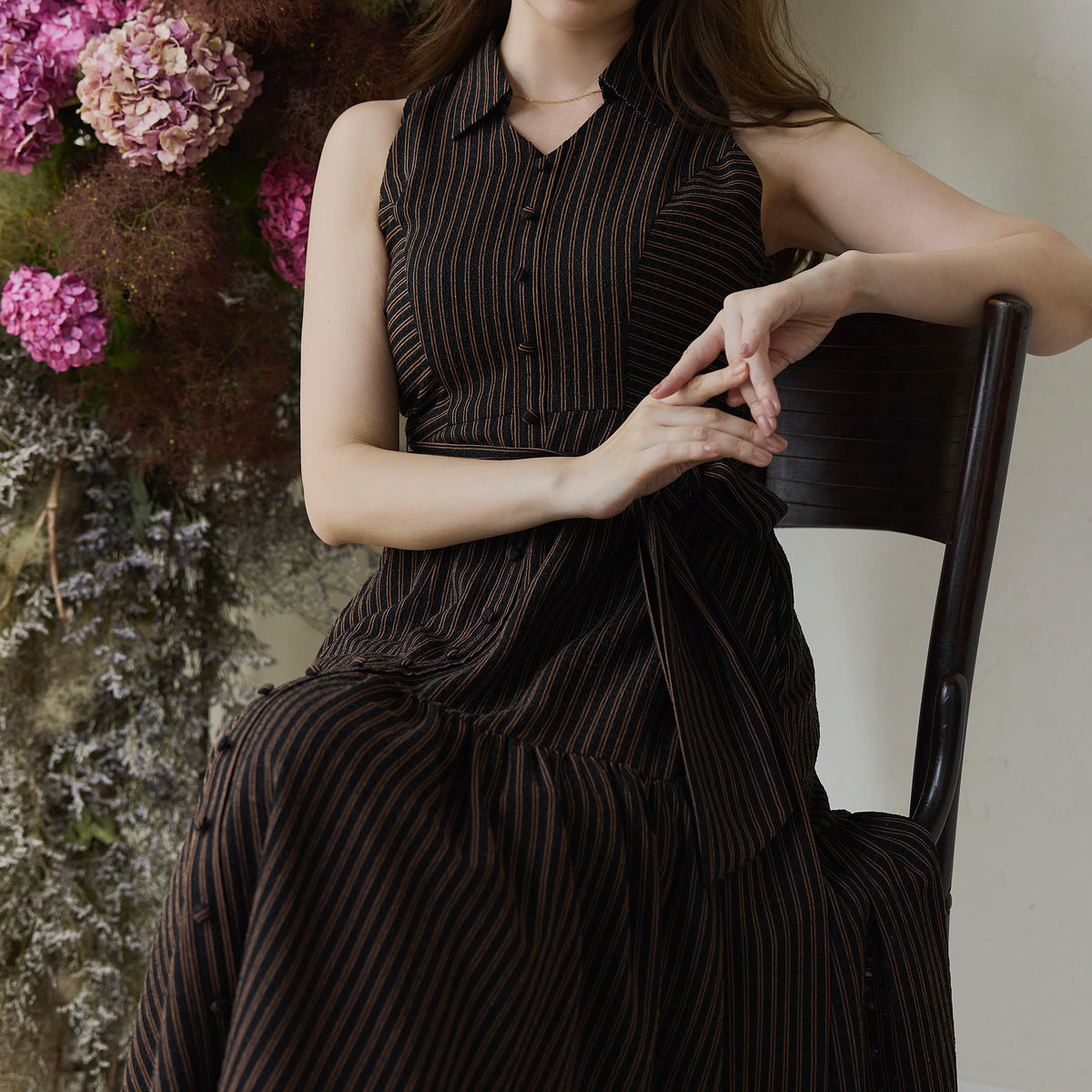 herlipto Striped Sleeveless Long Dress herlipto Striped Sleeveless Long Dress