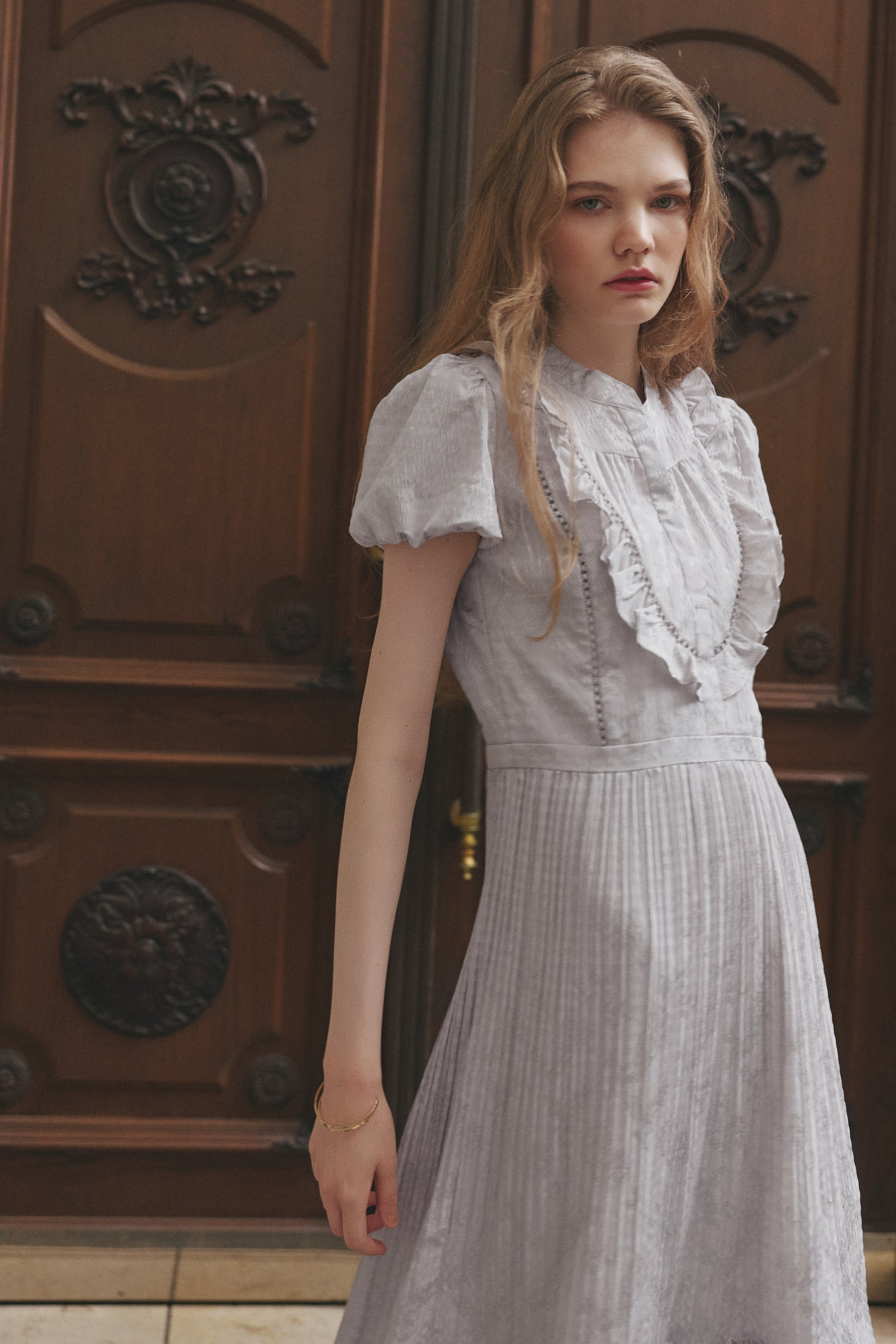 Vol.3 Paisley Satin-Jacquard Dress