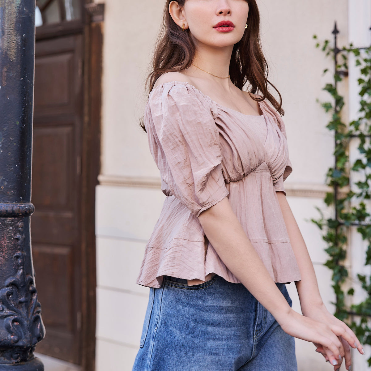 herlipto Random Pleated 2Way Top w4bOF-m92714840736 レディース 