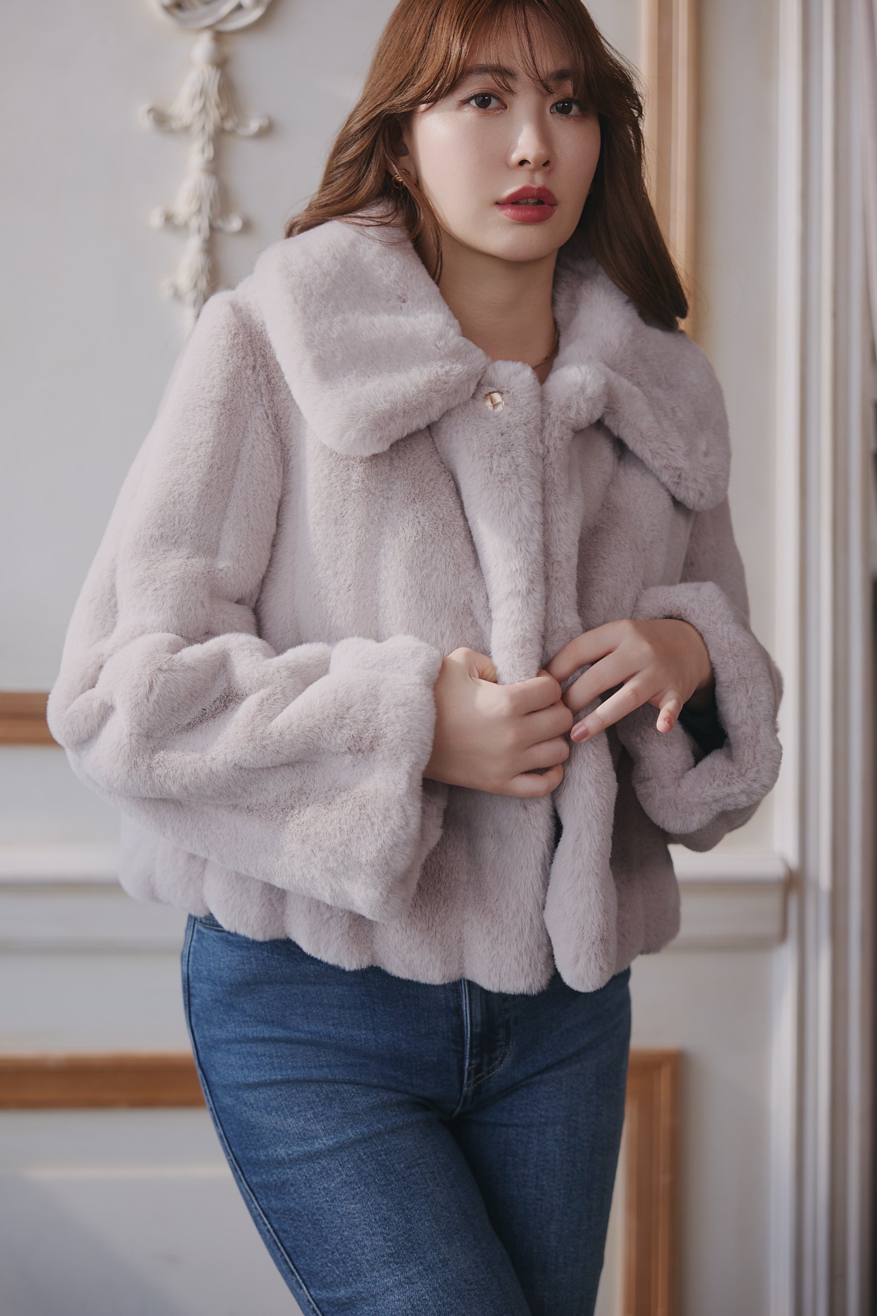 [New color] Winter Love Faux Fur Coat 