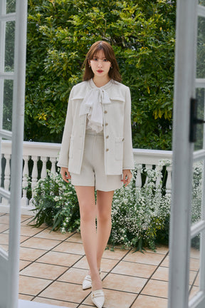 Ruffled Frill Bow Blouse