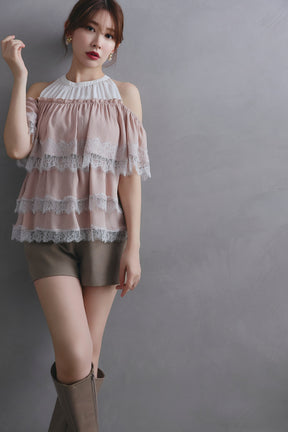 [Ships in late August] Marilou Lace Tiered Top