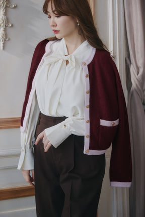 Bow-Tie Twill Blouse