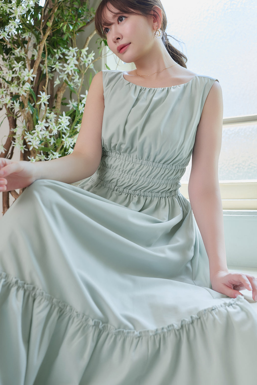m*n様 herlipto Riviera Double Bow Dress S 8月下旬発送】【mint】Riviera Double Bow Dress