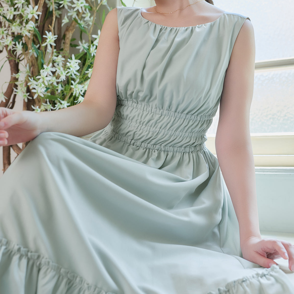 8月下旬発送】【mint】Riviera Double Bow Dress