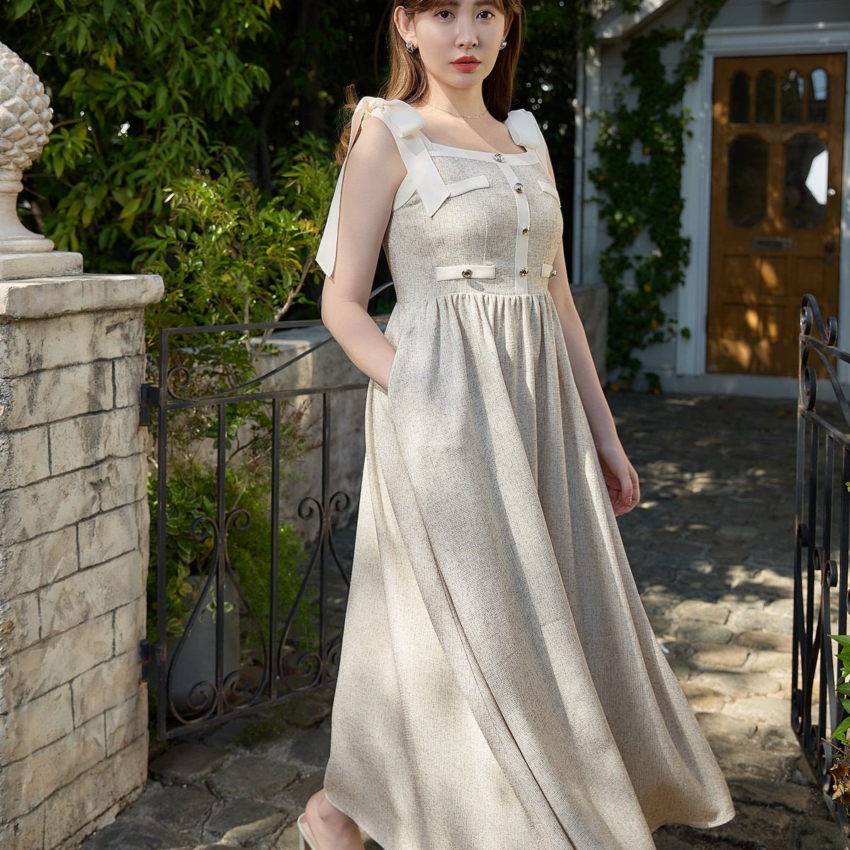 Verona Tweed Long Dress