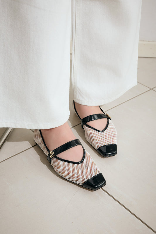 Mary Jane Mesh Flats