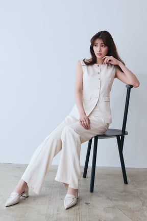 【7月下旬発送】［Essentia］Gold Button Vest