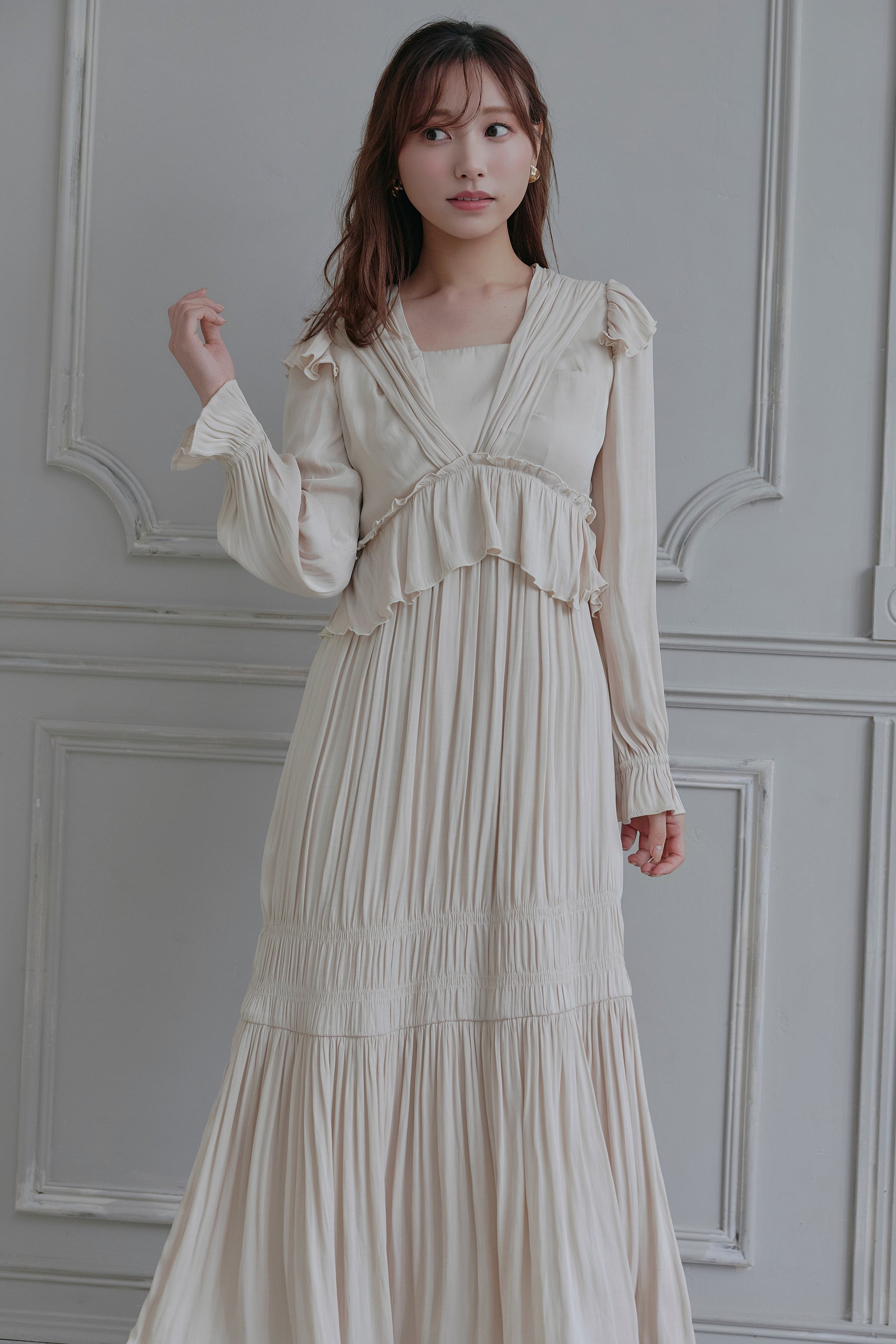 Marion Fluid Gathered Dress