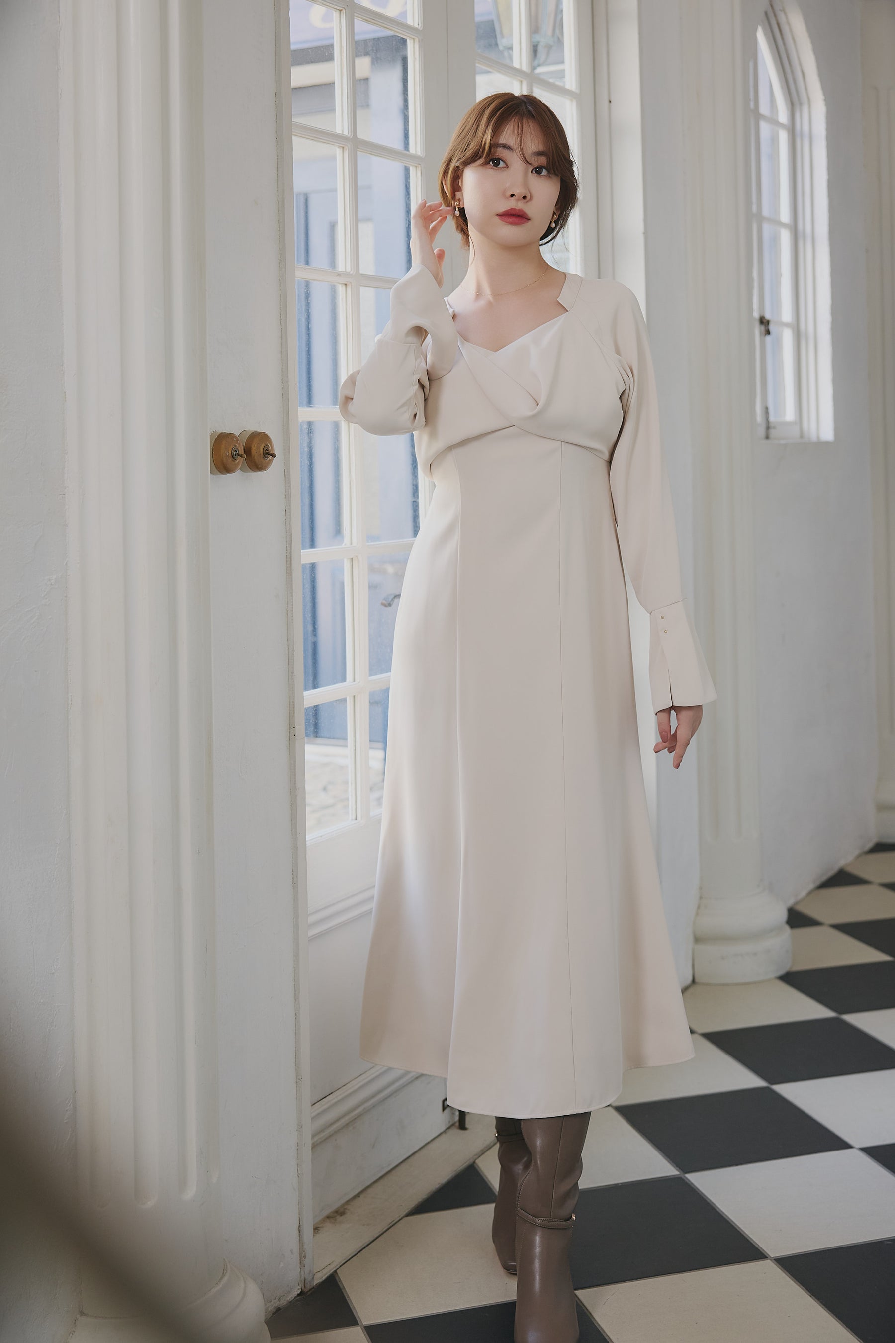 【10月中旬発送】Elsie Twist-Front Dress