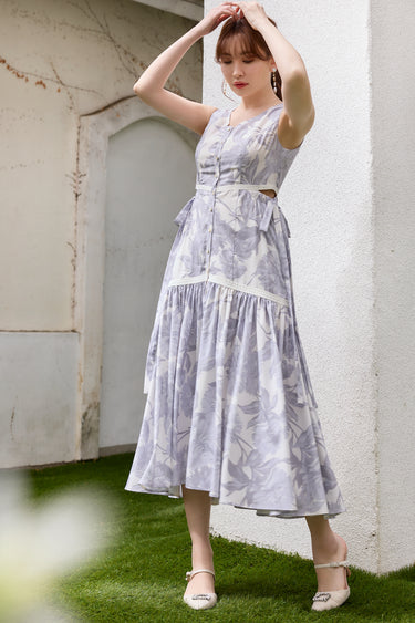 6月上旬発送】【petale】Waltz Floral Lace Belted Dress