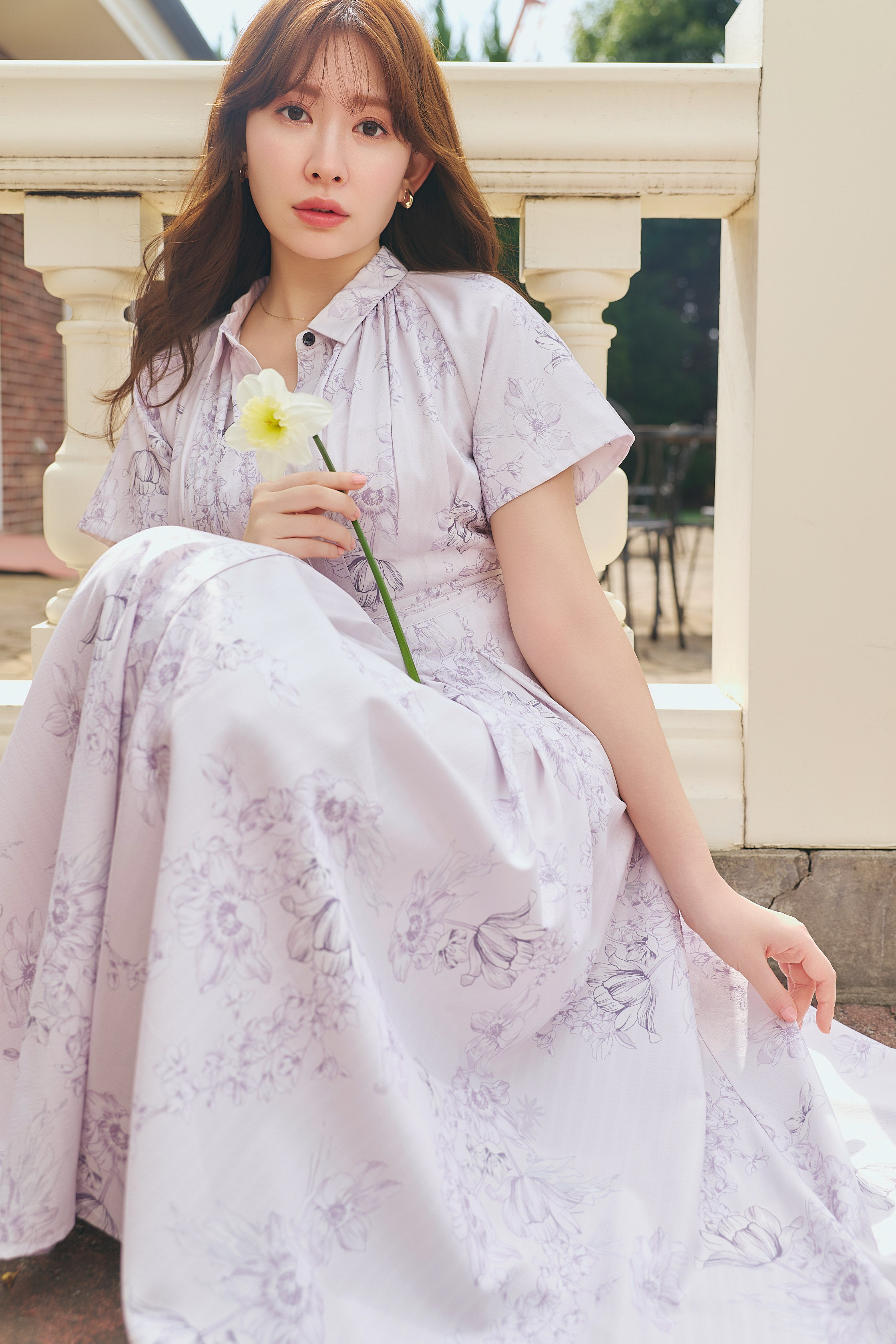 【S】herlipto Isette Floral Chiffon Dress Shylah Luxe Chiffon Floral Print Dress