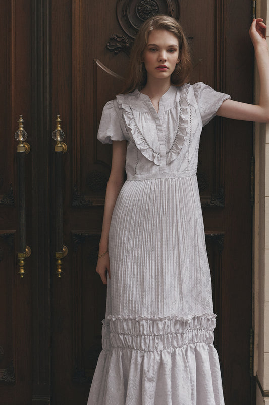 Vol.3 Paisley Satin-Jacquard Dress