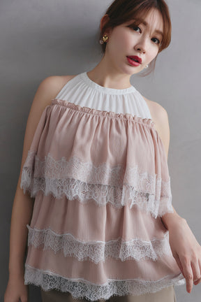 [Ships in late August] Marilou Lace Tiered Top