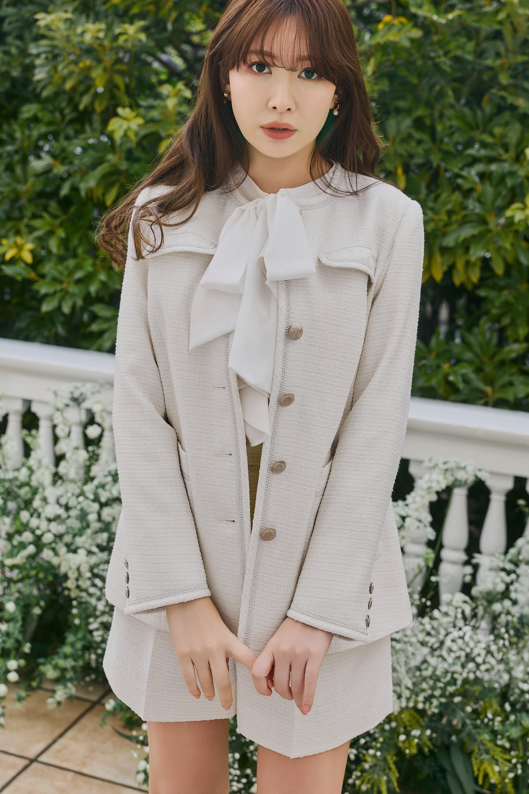 Ruffled Frill Bow Blouse