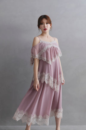 Isadora Lace Tiered Camisole Dress