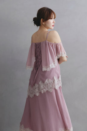 Isadora Lace Tiered Camisole Dress