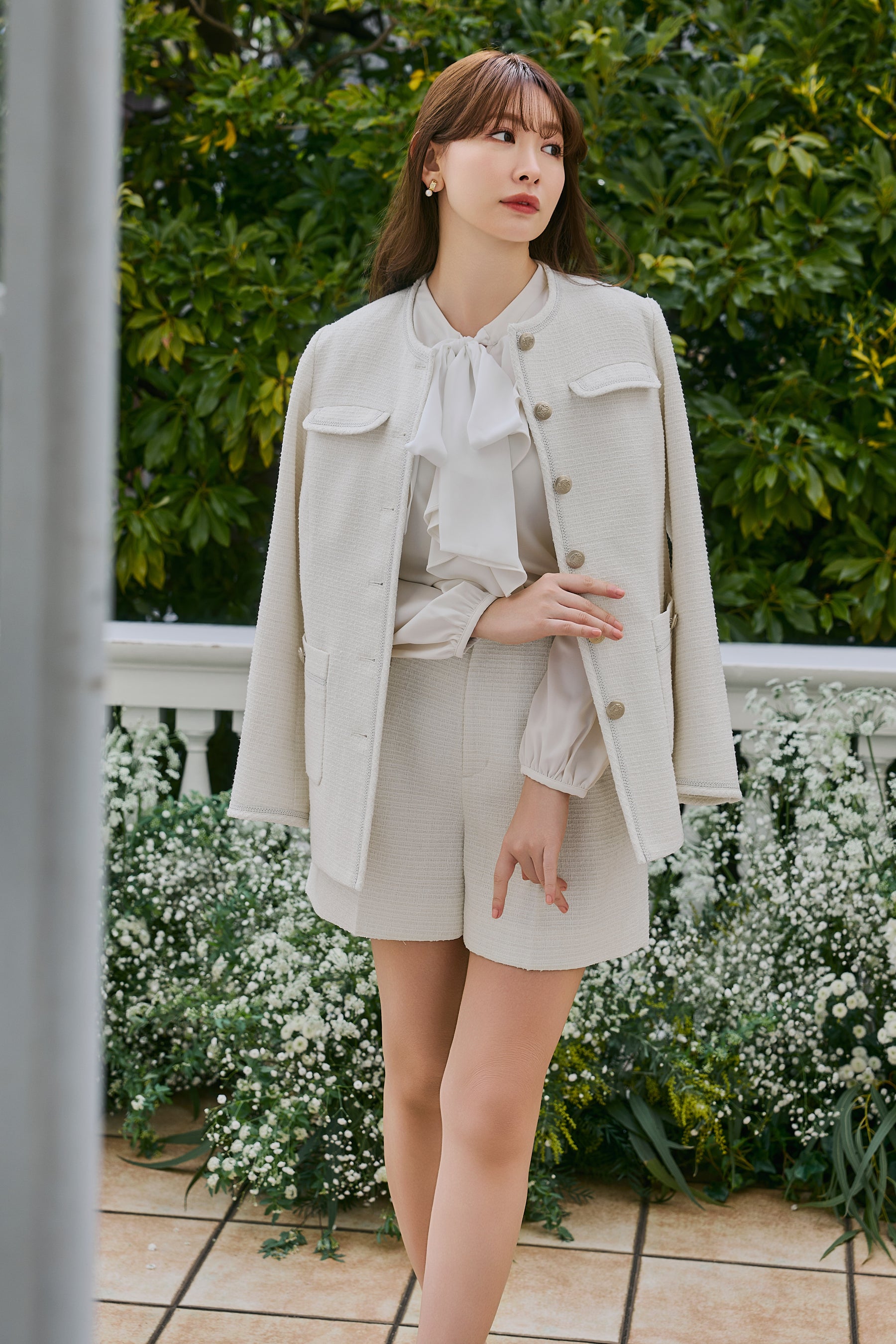 Ruffled Frill Bow Blouse