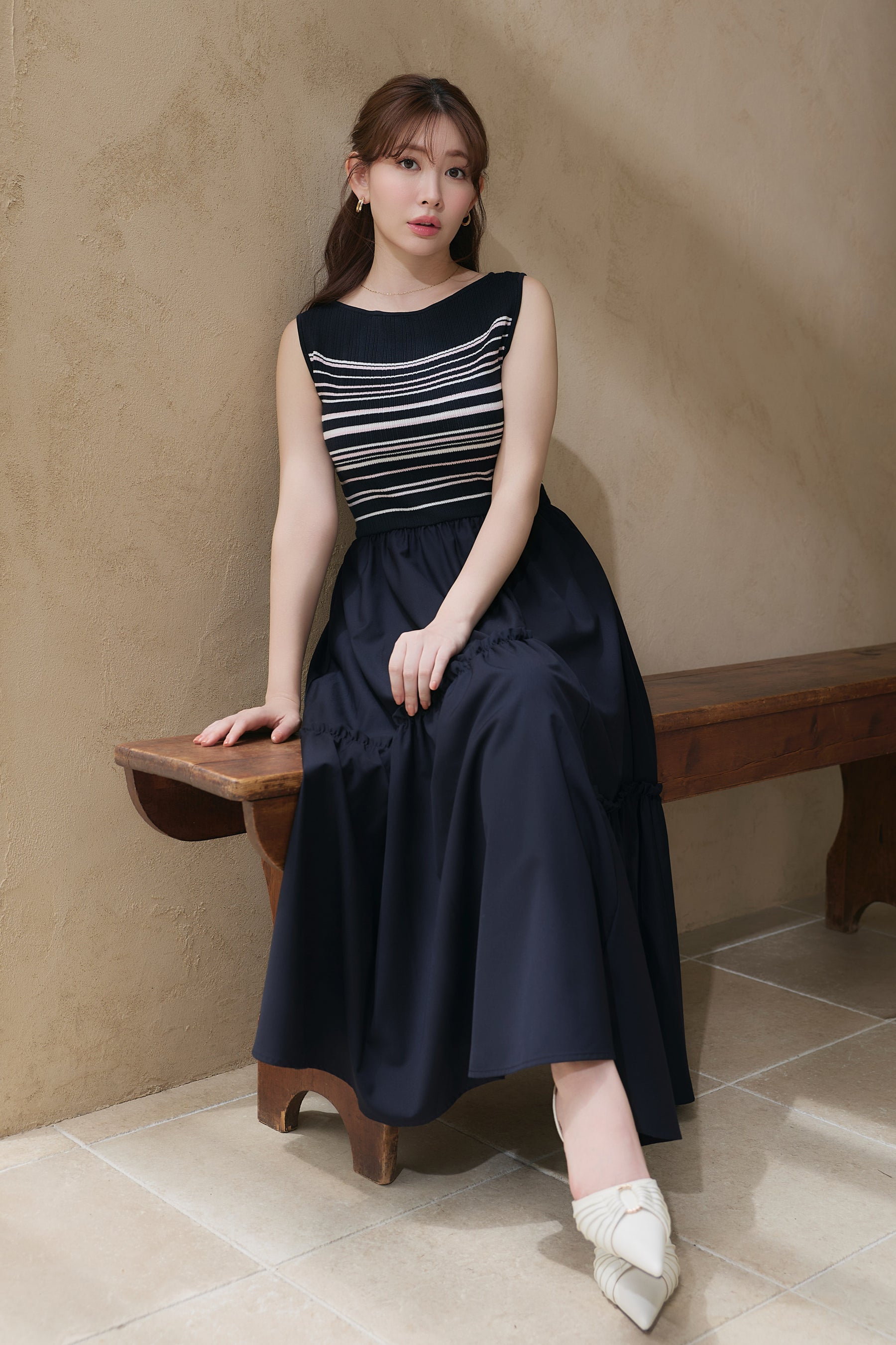 Random Striped Long Dress