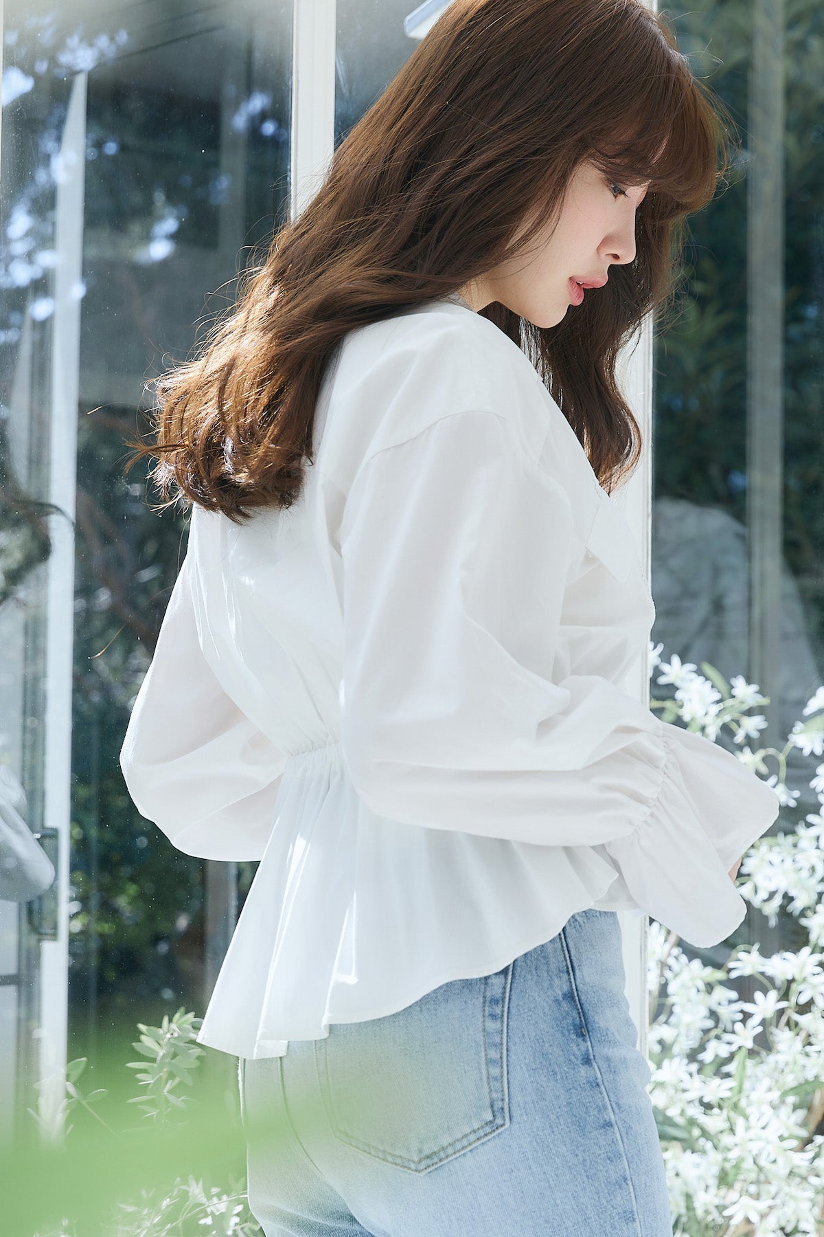 herlipto Bow-Tie Lace Trimming Blouse