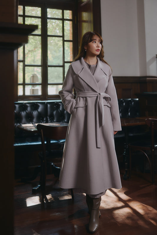 【11月中旬発送】Hamilton Wool Rever Flared Coat