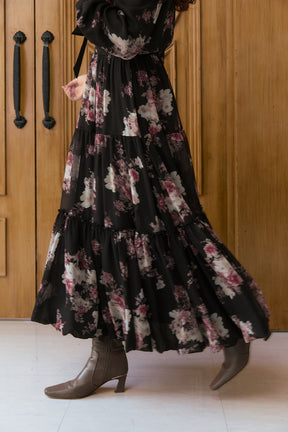 Isaline Floral Tiered Skirt