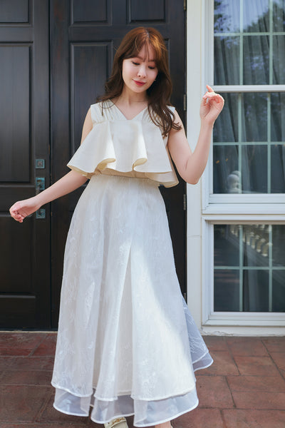 【美品】herlipto Souffle Lace Skirt 白S Souffle Lace Skirt