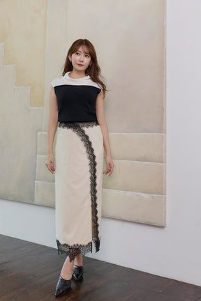 Claudia Lace Trim Skirt