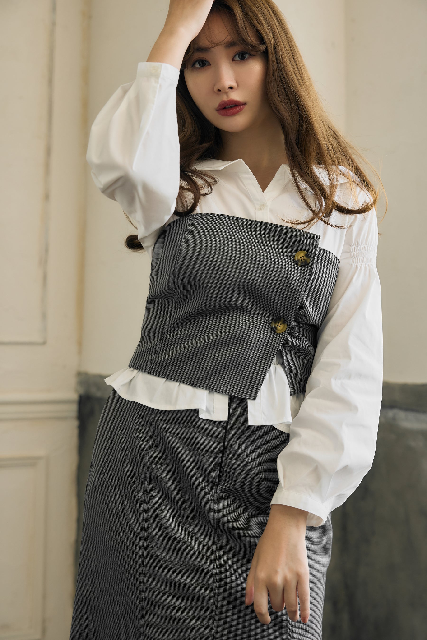 Carette Docking Shirt Dress / Herliptoお探しの方是非