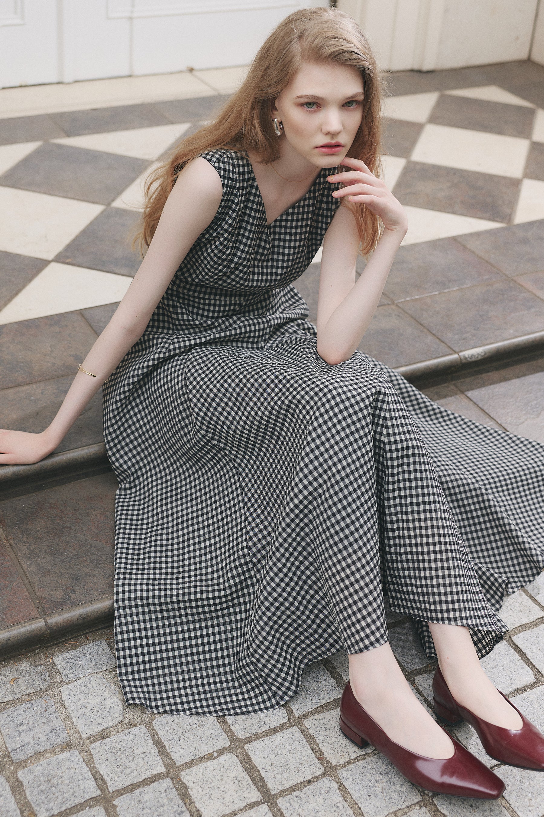 Vol.3 Heart-Neck Check Dress