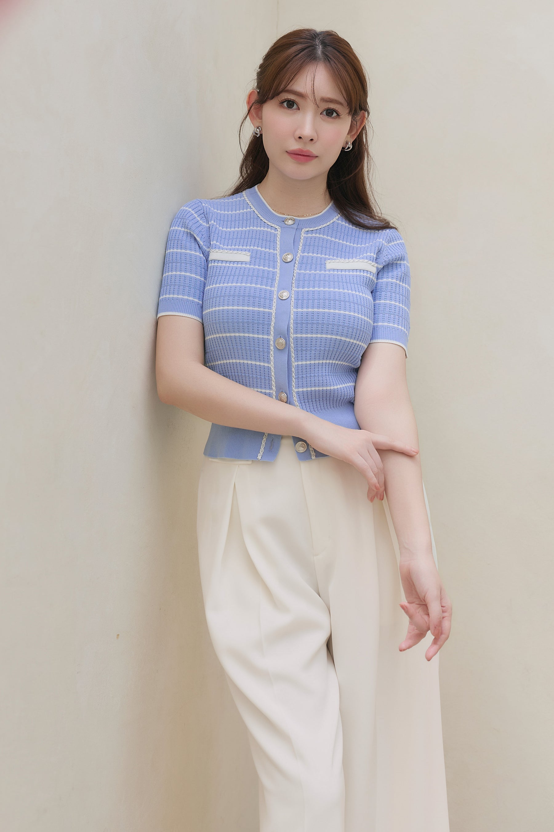 Nicola Short Sleeve Knit Cardigan