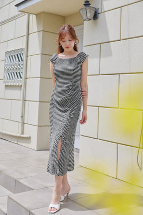 ［FOR HER］【6月下旬發送】French Chic Gingham Dress