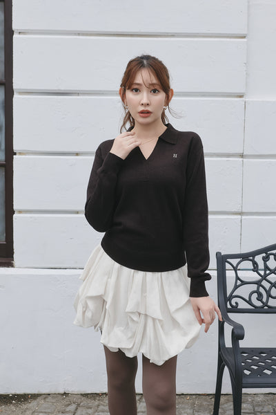 H Logo Skipper Knit Top