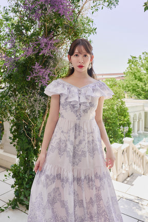 Jendaya Lace-Print Dress