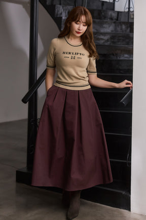 Logo Jacquard Knit Top
