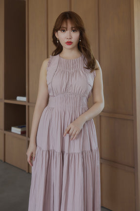 Viera Pintuck Tiered Dress