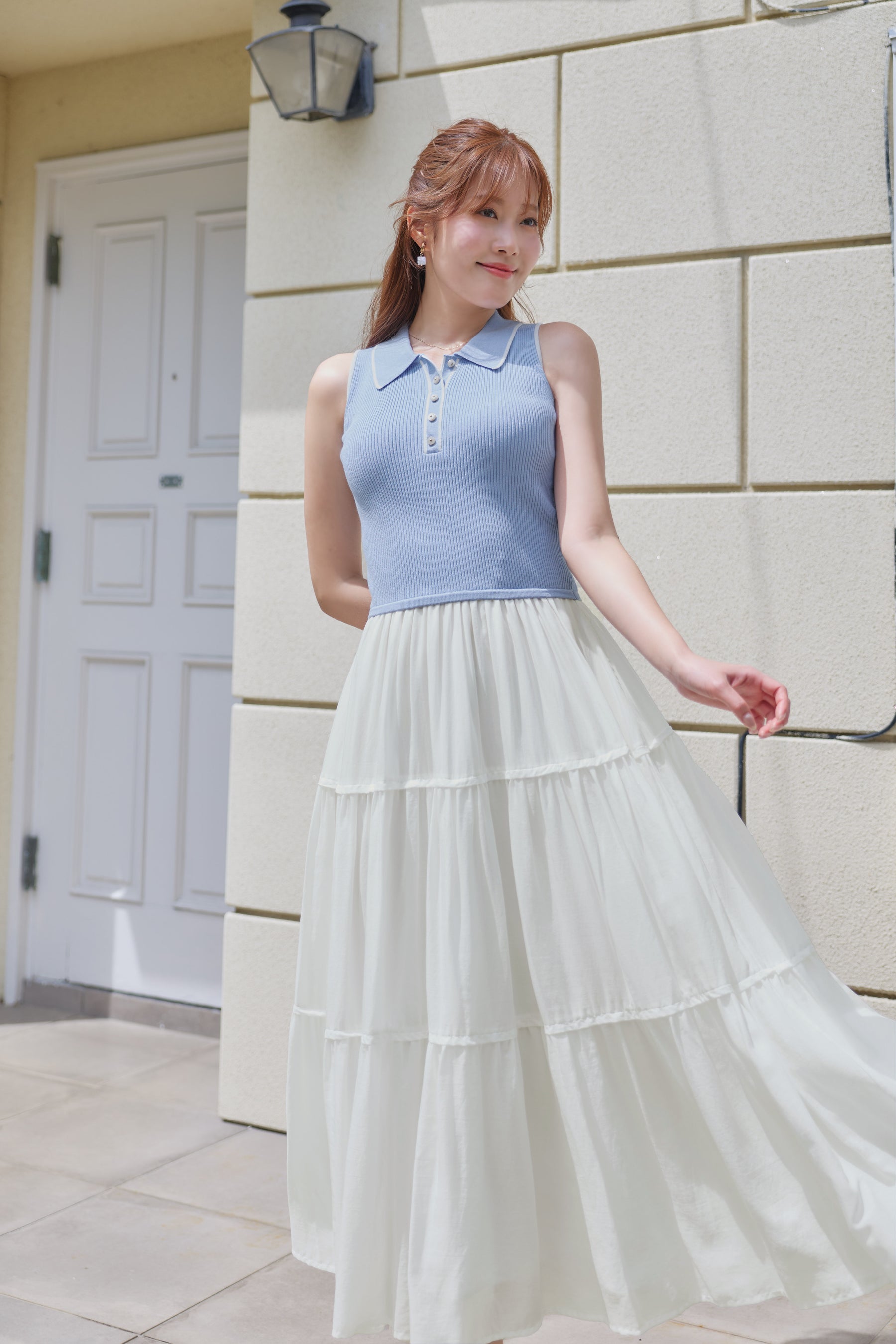 ［FOR HER］Jules Knit Docking Tiered Dress