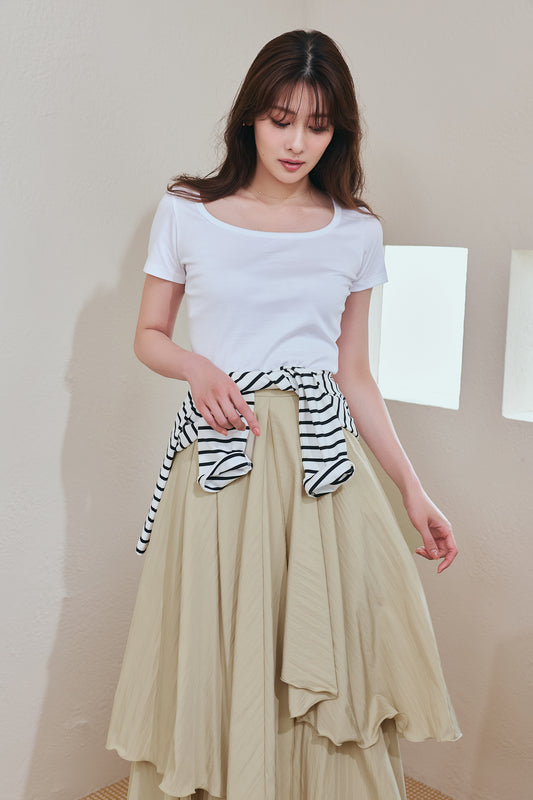 【white】［Essentia］Essentia Basic Tee