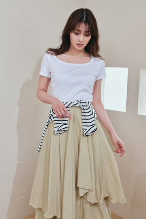 【white】［Essentia］Essentia Basic Tee