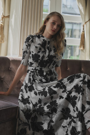 Vol.1 Floral Jacquard Dress