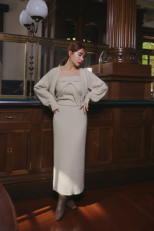 【10月中旬発送】Lydie Ribbed Knit Skirt