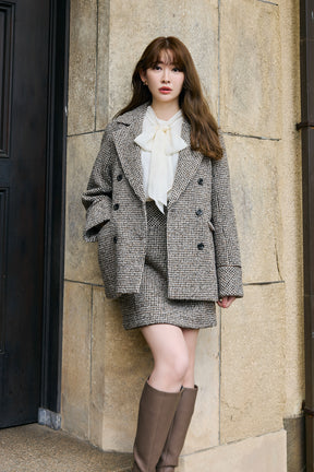 Hemingway Check Tweed Skirt