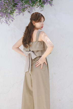 Double-Tiered Back-Ribbon Jumpsuit