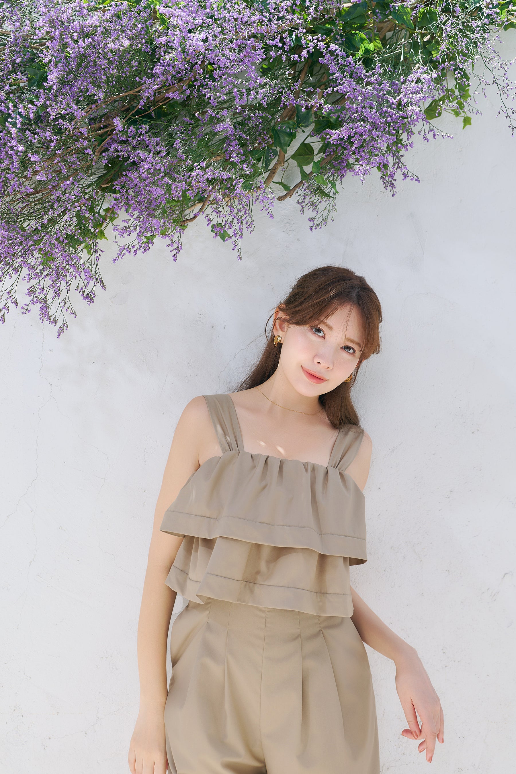 Double-Tiered Back-Ribbon Jumpsuit