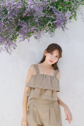 Double-Tiered Back-Ribbon Jumpsuit