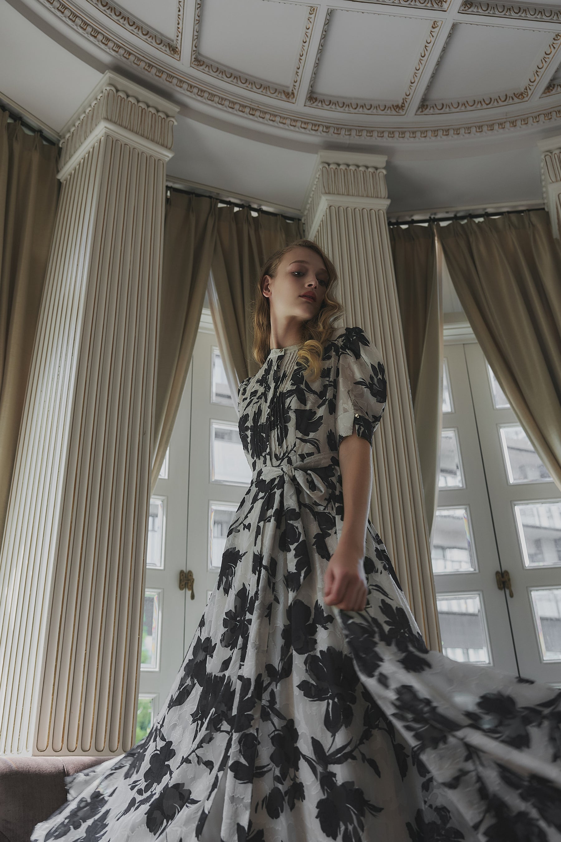 Vol.1 Floral Jacquard Dress